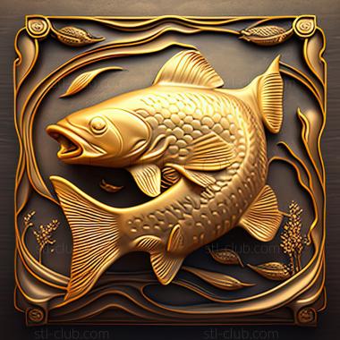 3D model st Golden catfish fish (STL)